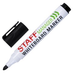 Маркеры стираемые для белой доски, НАБОР 4 ЦВЕТА, STAFF "MANAGER" WBM-300, 3 мм, с клипом, 152637 - фото 4