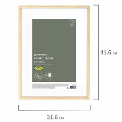 Рамка 30х40 см небьющаяся, аналог IKEA, багет 12 мм, дерево, BRAUBERG "Woodray", цвет натуральный, 391361 Рамка 30х40 см небьющаяся, аналог IKEA, багет 12 мм, дерево, BRAUBERG "Woodray", цвет натуральный, 391361 - фото 6