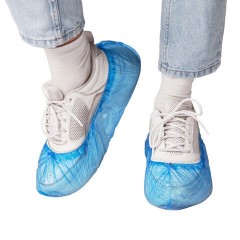 Бахилы, КОМПЛЕКТ 1900 шт. (950 пар), СТАНДАРТ, 39х14 см, 16 мкм, 2 г, синие, ELEGREEN, ПНД-8/1р-С/7600 - фото 2