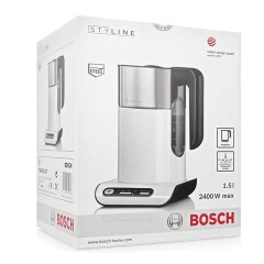 Чайник BOSCH TWK8611P, 1,5 л, 2400 Вт, закрытый нагревательный элемент, нержавеющая сталь, белый - фото 4