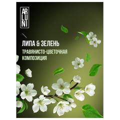 Освежитель воздуха аэрозольный 300 мл, ARLUNI "Липа и зелень", устранение неприятных запахов - фото 4
