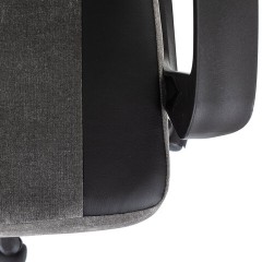 Кресло компьютерное BRABIX "Forcer GM-127", 2 подушки, экокожа/велюр, черное/серое, 533216 - фото 11