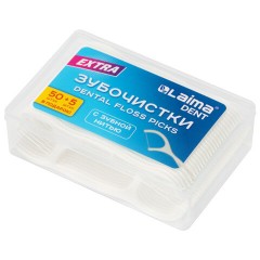 Зубочистки-флоссеры с зубной нитью "50 шт. + 5 в подарок!", в боксе, LAIMA DENT, 609404 - фото 2