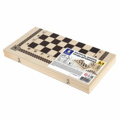 Шахматы, шашки, нарды 3 в 1 деревянные, лакированные, глянцевые, доска 40х40 см, ЗОЛОТАЯ СКАЗКА, 665364 Шахматы, шашки, нарды 3 в 1 деревянные, лакированные, глянцевые, доска 40х40 см, ЗОЛОТАЯ СКАЗКА, 665364 - фото 27