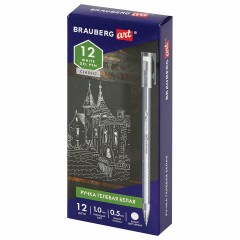 Ручка гелевая BRAUBERG Art Classic, БЕЛАЯ, корпус тонированный белый, узел 1мм, линия 0,5мм, 143418 Ручка гелевая BRAUBERG Art Classic, БЕЛАЯ, корпус тонированный белый, узел 1мм, линия 0,5мм, 143418 - фото 9