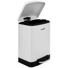 Ведро мусорное с педалью 12 л, крышка с доводчиком, белое матовое, металл, LAIMA ULTRA, 701566 - фото 2