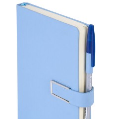 Ежедневник недатированный, А5, 143х210 мм, BRAUBERG "Dainty", под кожу, магнитная застежка, 160 л., голубой, 117144 - фото 5