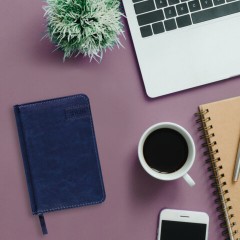 Ежедневник датированный 2026, МАЛЫЙ ФОРМАТ 100х150 мм, А6, BRAUBERG "Imperial", под кожу, синий, 117255 - фото 5