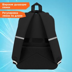 Рюкзак SNOOBAG (СНУБЭГ) PROACTIVE с кошельком, 2 отделения, "Позитив", черно-белый, 40х29х17 см, 274447 - фото 13