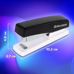Степлер №24/6, 26/6 BRAUBERG "STYLE", до 25 листов, черный, 272747 - фото 13