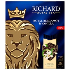 Чай RICHARD "Royal bergamot & vanilla" черный, 100 пакетиков в конвертах по 2 г, 102736 Чай RICHARD "Royal bergamot & vanilla" черный, 100 пакетиков в конвертах по 2 г, 102736 - фото 4