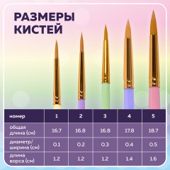 Кисти СИНТЕТИКА набор 5 шт. (круглые № 1, 2, 3, 4, 5), блистер, BRAUBERG KIDS, 201076 Кисти СИНТЕТИКА набор 5 шт. (круглые № 1, 2, 3, 4, 5), блистер, BRAUBERG KIDS, 201076 - фото 14