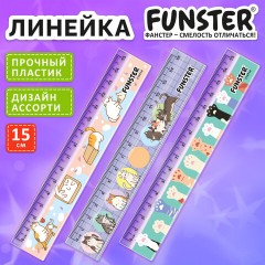 Линейка пластиковая 15 см, FUNSTER (ФАНСТЕР), "КОТЫ", ассорти, дисплей, 210918 - фото 10