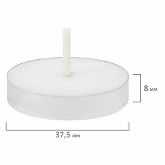 Свечи чайные Standard, до 3,5 часов горения, вес 9 г, КОМПЛЕКТ 100 шт., в гильзе, LAIMA, 609198 - фото 4