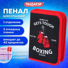 Пенал ПИФАГОР, 1 отделение, 2 откидные планки, полиэстер, 20х14 см, "Boxing", 272289 Пенал ПИФАГОР, 1 отделение, 2 откидные планки, полиэстер, 20х14 см, "Boxing", 272289 - фото 9