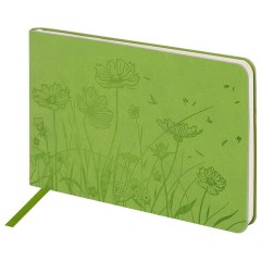 Еженедельник датированный 2026 МАЛЫЙ ФОРМАТ 105х160 мм, А6, BRAUBERG "Imprint", тиснение, зеленый, 117212