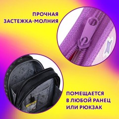Папка для тетрадей ЮНЛАНДИЯ А4, 1 отделение, картон/пластик, конгрев, на молнии, "Sweets", 272133 - фото 8