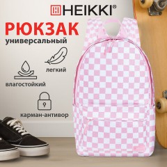 Рюкзак HEIKKI POSITIVE (ХЕЙКИ) универсальный, карман-антивор, "Pastel Chess", 42х28х14 см, 273856 - фото 9