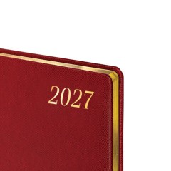 Ежедневник датированный 2027, БОЛЬШОЙ ФОРМАТ 210х297 мм, А4, BRAUBERG "Iguana", под кожу, красный, 118100 - фото 3