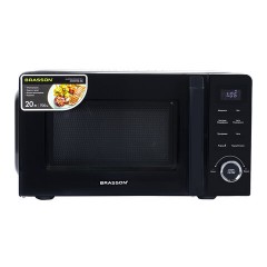 Микроволновая печь BRASSON (БРАССОН) MW2070D-8BL, 20 л, 700 Вт, таймер, 8 АВТО ПРОГРАММ, дисплей, защита от детей, черная, 454979 - фото 2