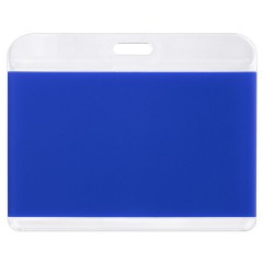 Бейдж горизонтальный для пропуска и ID-карт, 54х85 мм, синий, BRAUBERG ULTRA, 238914 - фото 3