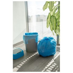 Мешки для мусора 60 л с ушками, синие, в рулоне 20 шт., ПНД 14 мкм, 60х77 см, PACLAN "Multitop", 402090 - фото 4