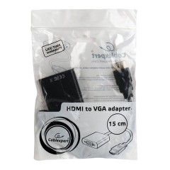Кабель-переходник HDMI-VGA, 15 см, CABLEXPERT, M-F, для передачи аналогового видео, A-HDMI-VGA-04 - фото 2