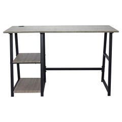 Стол на металлокаркасе BRABIX "LOFT CD-006", 1200х500х730 мм, 2 полки, цвет дуб антик, 641225 - фото 3