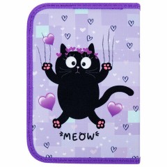 Пенал ПИФАГОР, 1 отделение, 2 откидные планки, полиэстер, 20х14 см, "Falling cat", 272287 Пенал ПИФАГОР, 1 отделение, 2 откидные планки, полиэстер, 20х14 см, "Falling cat", 272287 - фото 3