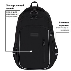 Рюкзак BRAUBERG INTENT, 2 отделения, 4 кармана, "Dark side", 39х27х14 см, 273112 Рюкзак BRAUBERG INTENT, 2 отделения, 4 кармана, "Dark side", 39х27х14 см, 273112 - фото 12