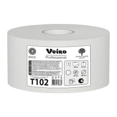 Бумага туалетная д/дисп Veiro Q2 Basic 1сл сер вторич 200м 12рул/уп T102 - фото 6