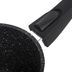 Ковш 1,7 л, съемная soft-touch ручка, жаропрочная стеклянная крышка, антипригарное покрытие, МЕЧТА "Гранит Black", 082802 Ковш 1,7 л, съемная soft-touch ручка, жаропрочная стеклянная крышка, антипригарное покрытие, МЕЧТА "Гранит Black", 082802 - фото 4