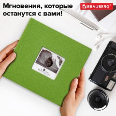 Фотоальбом BRAUBERG "Лайм" на 200 фото 10х15 см, ткань, зеленый, 391189 - фото 20