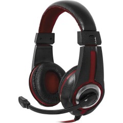 Наушники с микрофоном (гарнитура) DEFENDER Warhead G-185, проводные, 2 м, стерео, чёрно-красные, 64106 Наушники с микрофоном (гарнитура) DEFENDER Warhead G-185, проводные, 2 м, стерео, чёрно-красные, 64106 - фото 2
