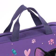 Папка на молнии с ручками BRAUBERG KIDS А4, 1 отделение, полиэстер, 80 мм, "Сладкоежка", 272120 - фото 4