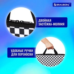 Папка на молнии с ручками BRAUBERG А4, 1 отделение, полиэстер, 20 мм, "Black and White", 272172 Папка на молнии с ручками BRAUBERG А4, 1 отделение, полиэстер, 20 мм, "Black and White", 272172 - фото 11