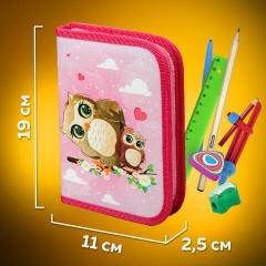 Пенал ПИФАГОР, 1 отделение, полиэстер, 19х13 см, "Cute owls", 271011 Пенал ПИФАГОР, 1 отделение, полиэстер, 19х13 см, "Cute owls", 271011 - фото 9