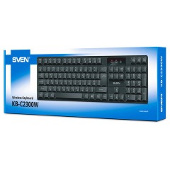 Клавиатура беспроводная SVEN KB-C2300W, USB, 104 клавиши, 2,4 GHz, черная, SV-021474 - фото 4