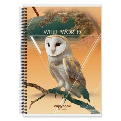 Тетрадь А4, 80 л., BRAUBERG, гребень, клетка, глянцевый лак, WILD, 404052 - фото 5