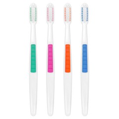 Зубная щетка жесткая CLASSIC WHITENING, безопасное отбеливание, КОМПЛЕКТ 8 шт., LAIMA DENT, 609315 - фото 2