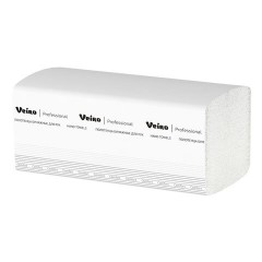 Полотенца бумажные 250 шт., VEIRO (H3) COMFORT, 1-слойные, белые, КОМПЛЕКТ 20 пачек, 21х21,6, V-сложение, KV210 - фото 4