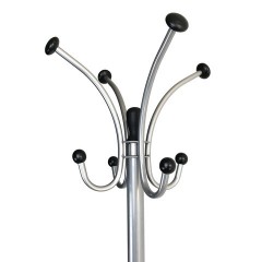 Вешалка-стойка BRABIX "CR-855" на мраморном диске, металл, 4+3 крючка, цвет серебристый, 606434 - фото 2