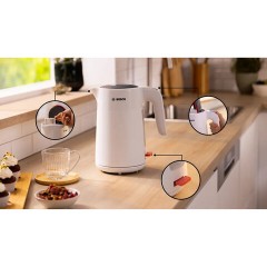 Чайник BOSCH TWK2M161, 1,7 л, 2400 Вт, закрытый нагревательный элемент, пластик, белый - фото 4