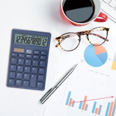 Калькулятор настольный BRAUBERG CH-12-BU (153х103 мм), 12 разрядов, двойное питание, синий, 272959 - фото 7