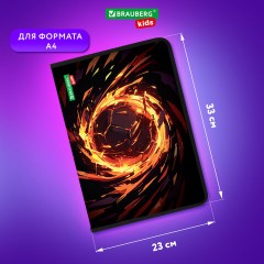Папка для тетрадей BRAUBERG KIDS А4, 1 отделение, пластик, молния вокруг, "Fire split", 273338 Папка для тетрадей BRAUBERG KIDS А4, 1 отделение, пластик, молния вокруг, "Fire split", 273338 - фото 9