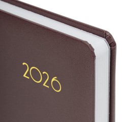 Ежедневник датированный 2026, А5, 138x213 мм, BRAUBERG "Select", балакрон, коричневый, 117087 - фото 3