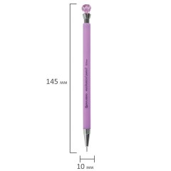 Карандаш механический 0,5 мм, BRAUBERG "Diamond", корпус ассорти, хромированные детали, 181416 - фото 9