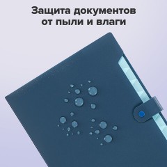 Папка-органайзер на кнопке 12 отделений, BRAUBERG "Extra", А4, синяя с голубым, 271933 Папка-органайзер на кнопке 12 отделений, BRAUBERG "Extra", А4, синяя с голубым, 271933 - фото 13