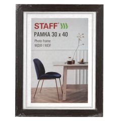 Рамка 30х40 см, небьющаяся, багет 30 мм, МДФ, STAFF "Style", цвет венге, 391340 - фото 8