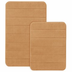 Комплект ковриков MEMORY EFFECT для ванной 50х80 см и туалета 40х60 см, персиковый, LAIMA HOME, 608447 Комплект ковриков MEMORY EFFECT для ванной 50х80 см и туалета 40х60 см, персиковый, LAIMA HOME, 608447 - фото 3